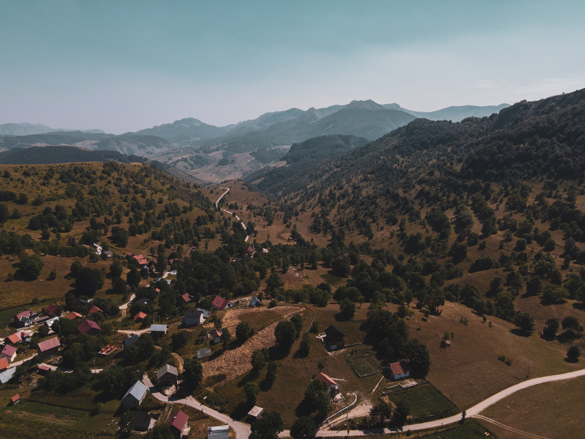 The village and the mountains